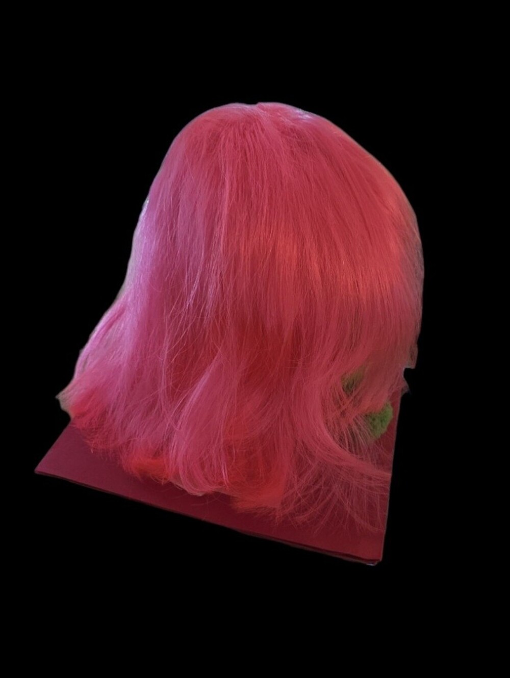 Vibrant Pink Synthetic Women's Wig with Soft Layers - Picture 2 of 2
